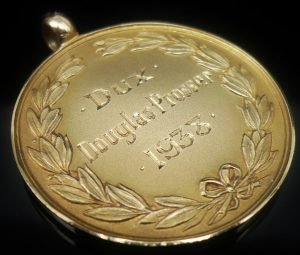 9ct Gold DUX Medal, Inverurie Academy, John Sutherland Medal, 1938