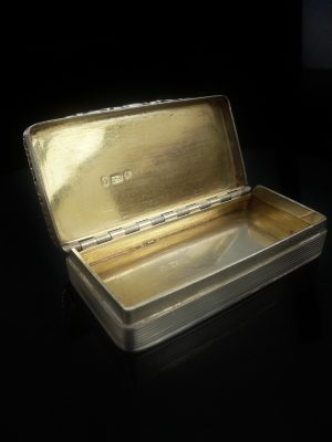 Silver Snuff Box Gold Cartouche, Edward Smith1827