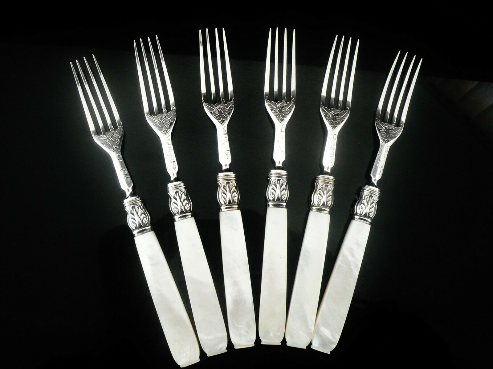 Silver Dessert Cutlery Set, Knives, Forks, Sheffield 1837, William ...