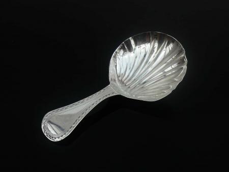 Silver Caddy Spoon, Samuel Godbehere,Edward Wigan & James Boult, London 1800