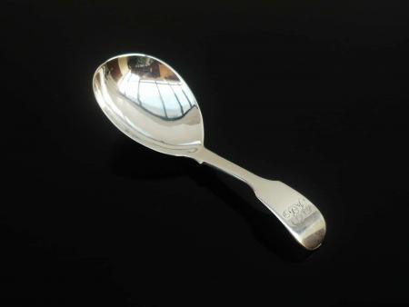 Silver Caddy Spoon, George Adams, London 1857