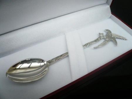 NEW Sterling Silver Parrot Christening Spoon
