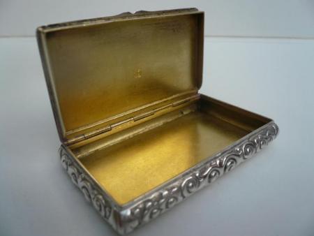 Chinese Export Silver Snuff Box Yatshing c.1830 REF:26Y