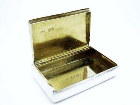Antique Silver Snuff Box, Sterling, English, Edward Edwards, Hallmarked London 1835, REF:261S