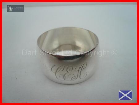 Solid Sterling Silver Edwardian Napkin Ring Hallmarked 1908 Martin Hall & Co REF:62V