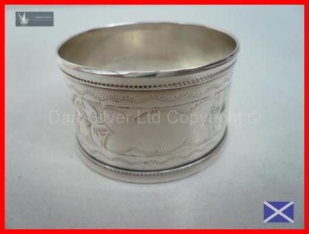 Solid Sterling Silver Napkin Ring Hallmarked Chester 1932 Miller Brothers REF:105F