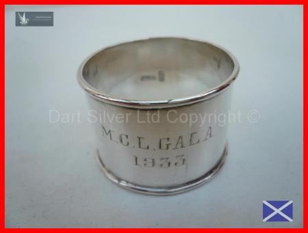 Chinese Export Solid Silver Napkin Ring By Wang Hing & Co REF:82G