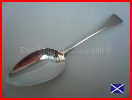 Scottish Provincial Silver Dessert Spoon William Jamieson Aberdeen c.1810 REF:12C