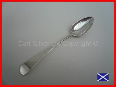 Scottish Provincial Silver Dessert Spoon by William Clarke Greenock c.1780(1) REF:10S
