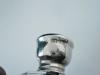 Cut Glass Perfume Bottle, Art Deco, Sterling Silver, Enamel, Birmingham1927