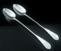 Sterling Silver Basting Spoons, 2, Antique, Thomas & William Chawner, London 1764