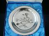 Boxed Sterling Silver Plate, Peter Scott 1972 Christmas Plate, John Pinches Ltd Ed