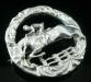 Sterling Silver Equestrian Brooch, Horse Jumping, 20th Century