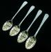 Sterling Silver Berry Spoons, 4, Antique, 3 Newcastle by George Murray, c.1810, London 1814
