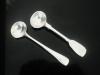 Sterling Silver Salt Spoons, 2, Antiques, London 1796 & 1862, Thomas Northcote, Henry Holland
