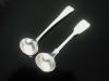 Sterling Silver Salt Spoons, 2, Antiques, London 1796 & 1862, Thomas Northcote, Henry Holland
