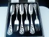 Silver Dessert Pastry Forks, Sterling, Cased, Vintage, Sheffield 1957, Gee & Holmes