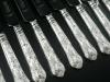 Silver Handled Tea Knives, 12, Sterling, Queen's Pattern, Harrison Brothers, Sheffield 1979