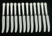 Silver Handled Tea Knives, 12, Sterling, Queen's Pattern, Harrison Brothers, Sheffield 1979
