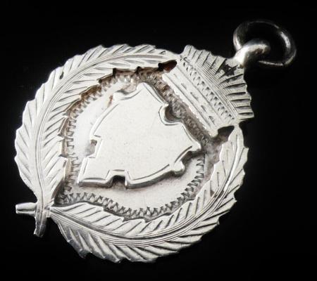 Silver Pocket Watch Fob, Sterling, Medal, Langloan School DUX 1950-51, Birmingham