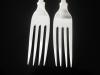 Pair Sterling Silver Table Dinner Forks, CRESTED, Antique DUBLIN Irish 1806