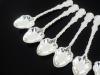 6 Sterling Silver Ice Cream Spoons, Henry Wigfull, Antique Sheffield 1897
