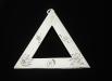 Sterling Silver Triangular Masonic Jewel Item, London 1930, Louis Simpson & Co