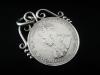 1913 British West Africa Sterling Silver One Shilling Mounted Coin