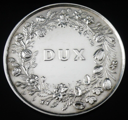 Cased Sterling Silver DUX Medal, Grantown Grammar School c.1927